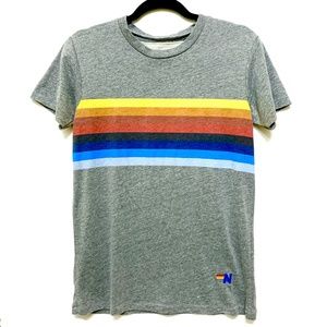 AviatorNation Retro Rainbow Stripe T-shirt (XS-S)